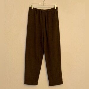 Women’s Petite Straight-Leg Brown Pants